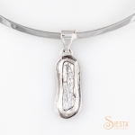 Biwa Pearl Pendant in Sterling Silver